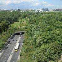 Blick auf den östlichen Tiergarten mit dem Tiergartentunnel. © N. A. Klöhn