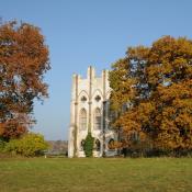 Ein wundersch&ouml;nes Ensemble auf der Pfaueninsel: Die Meierei umrahmt von einer alten Stieleiche. &copy; N. A. Kl&ouml;hn 